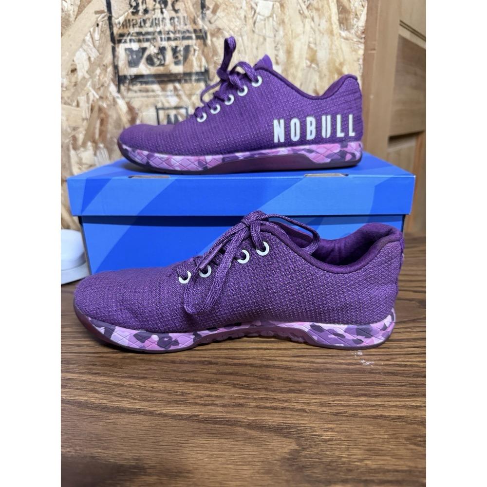 NOBULL Trainer Women's 8 Purple Camo CrossFit Training Shoes SuperFabric
